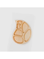 Деревянная менажница "Лист" из кедра