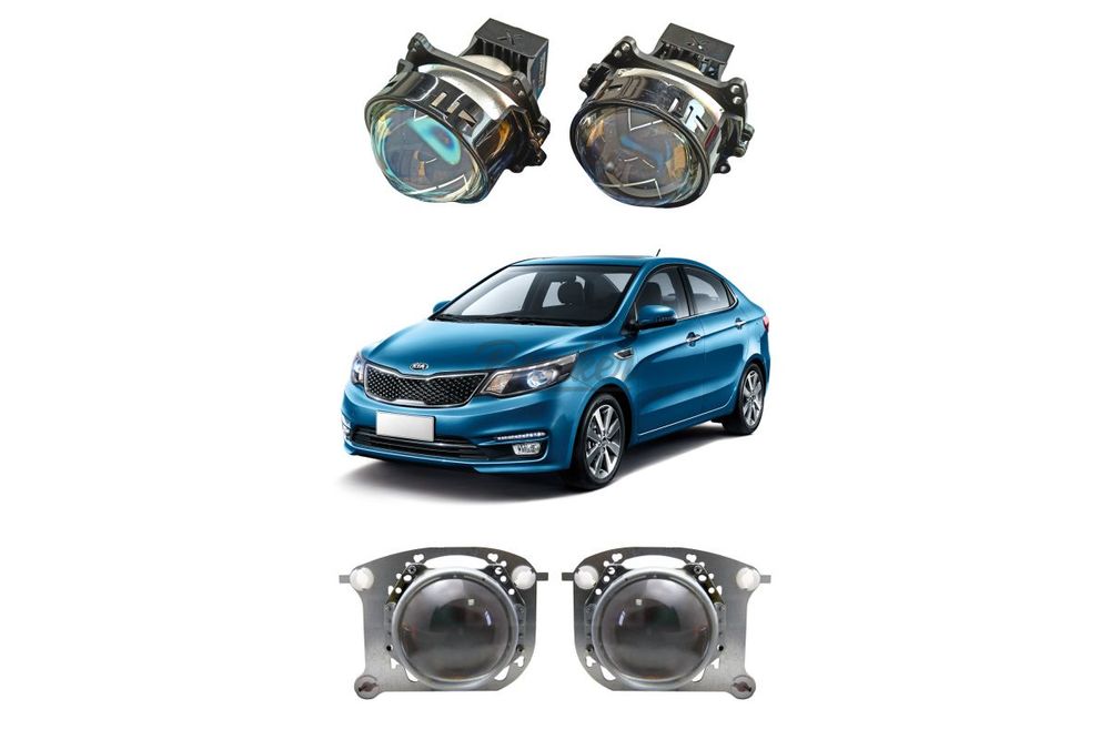 Комплект для замены штатных линз Kia Rio 3 Рестайлинг K2 2015-2017