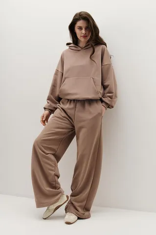 Худи свободного кроя цвета капучино