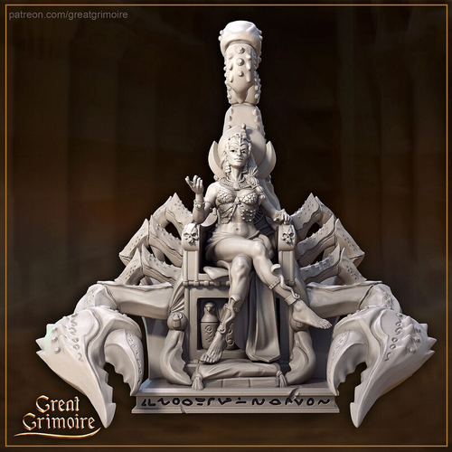 Правительница на троне Девушка Человек Знать Высшее общество Аристократка миниатюра для dnd, днд, pathfinder, фентези, Настольная игра, НРИ, Варгейм, РПГ