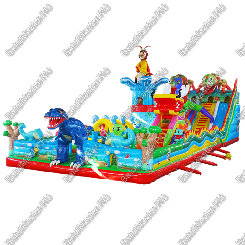 Коммерческий надувной батут "Невероятное ассорти" 24*9*7 м