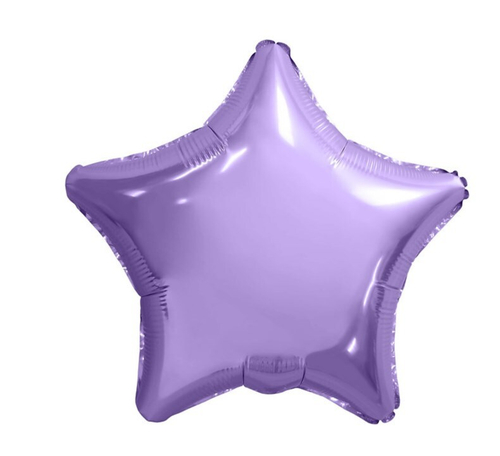 Шар звезда фольга 46 см Сиреневый