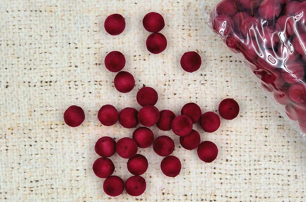 Бархатные бусины Ø 10 мм, 450 гр