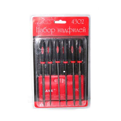 Набор надфилей с ручками,  6 шт., блистер + чехол