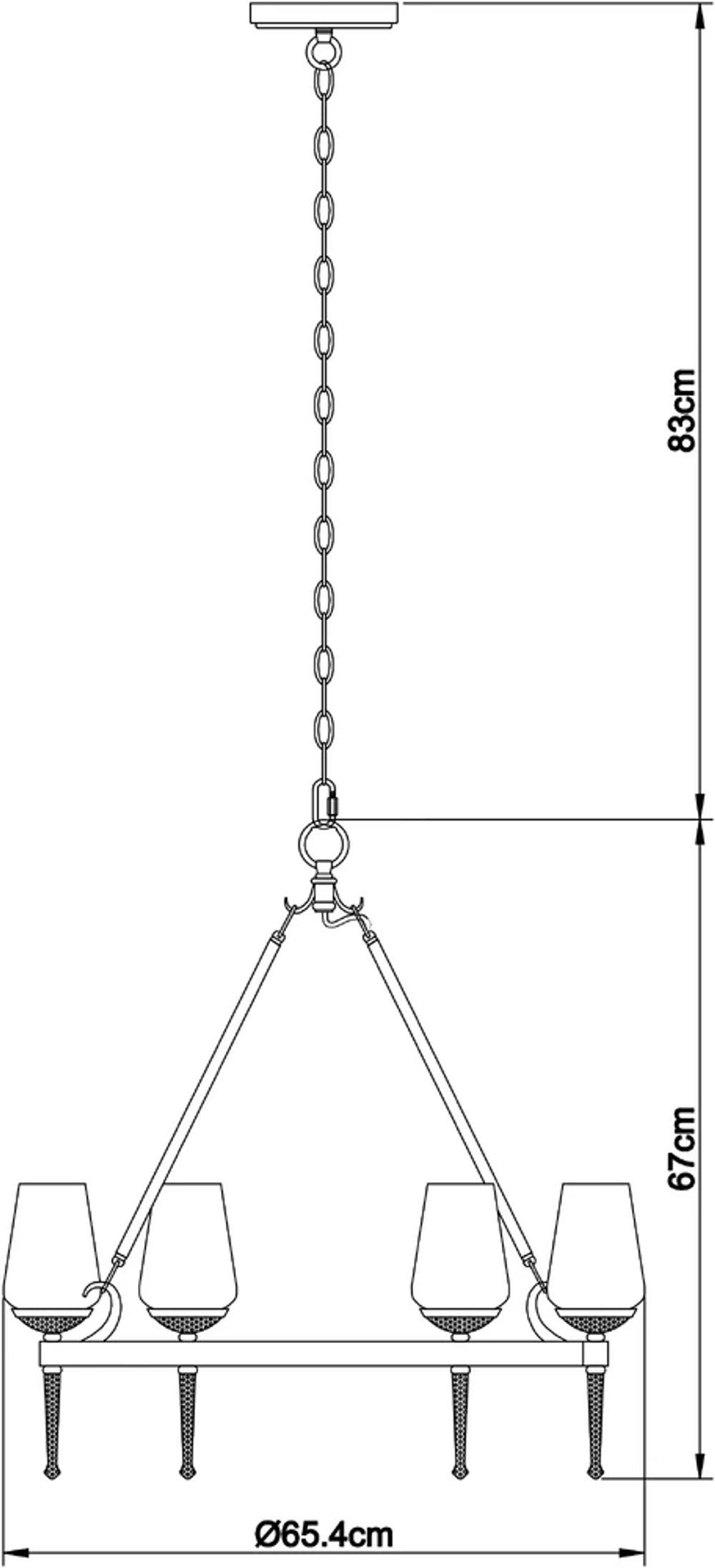 Подвесная люстра Arte Lamp STEFAN A1722SP-6BA