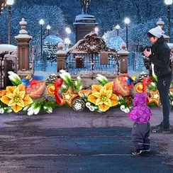 Новогодняя надувная гирлянда