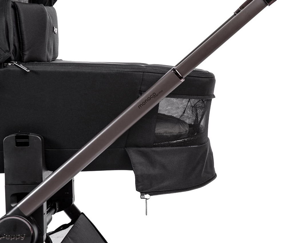 Детская коляска Peppy Monaco Thermo 3 в 1 с автокреслом First Black