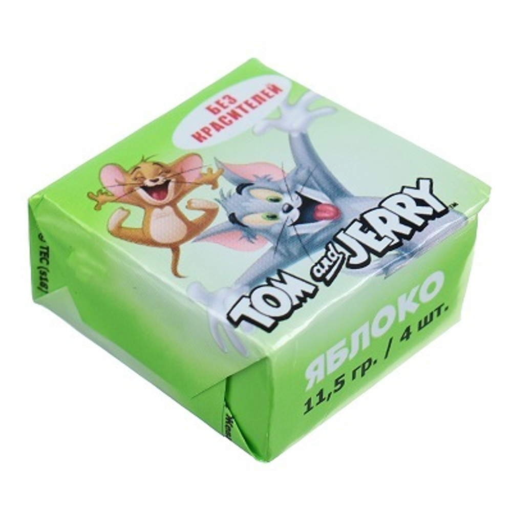 Жевательная конфета со вкусом Яблока Tom and Jerry 11,5 г