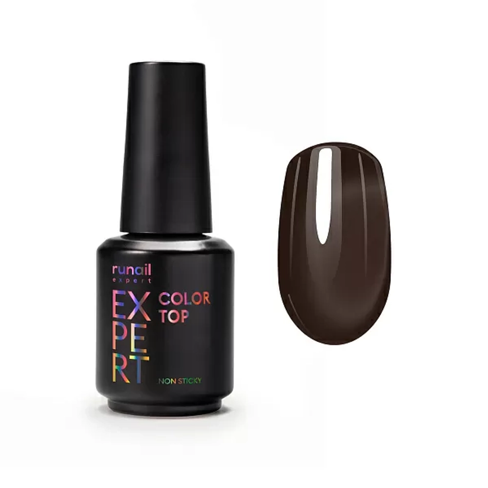 Топ цветной Top Color Non Sticky Runail Expert №154, 18мл флакон
