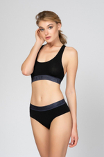 Трусики-слипы в спортивном стиле (Размер: L) (Цвет: черный)