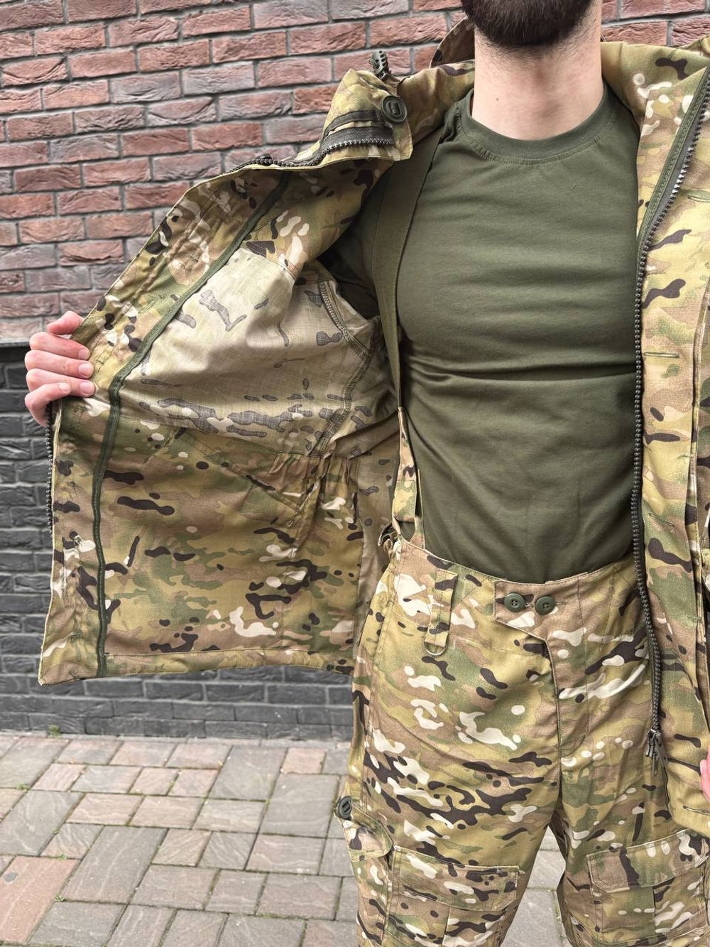 Тактический костюм горка с наколенниками и налокотниками мультикам
