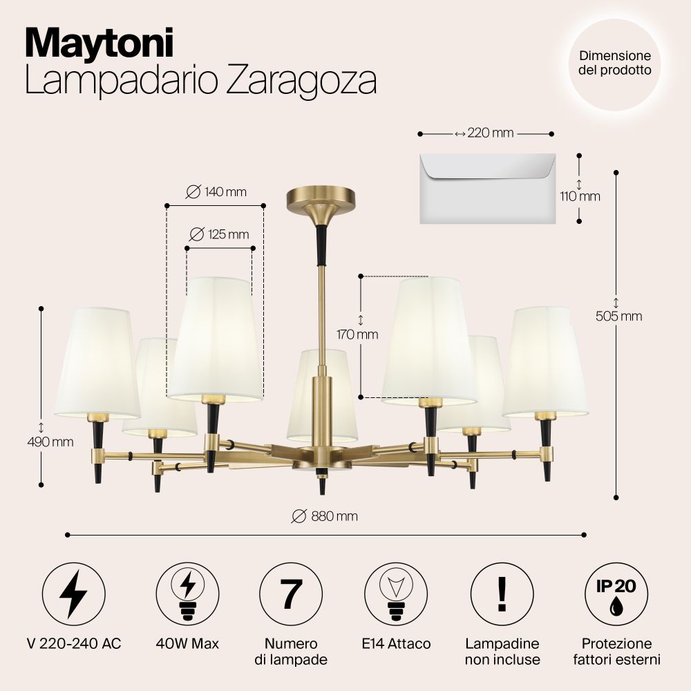Люстра Maytoni H001CL-07BS