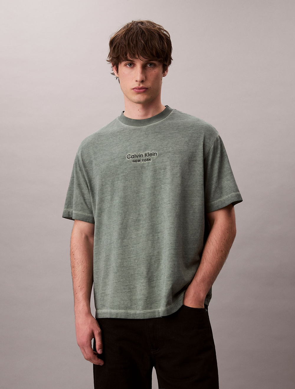 Футболка Calvin Klein Faded Dye Logo Graphic Classic Tender Greens