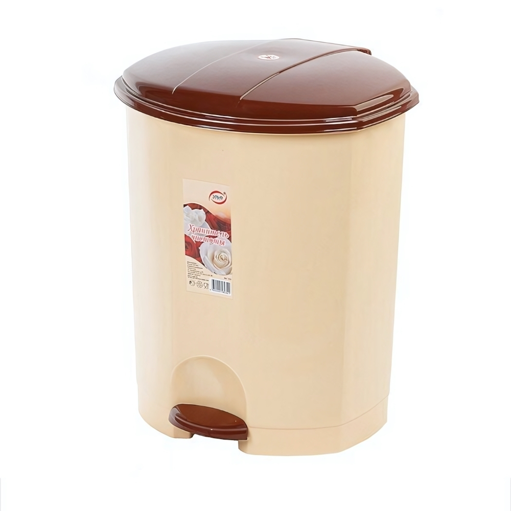 Контейнер для мусора с педалью 7 л цвет в ассортименте