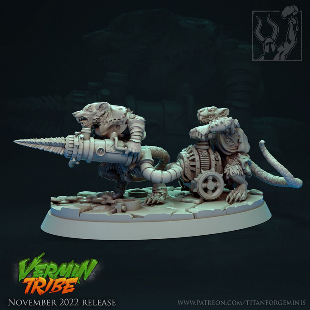 Grand Alliance Chaos Skaven Warp-Grinder миниатюра для dnd, днд, pathfinder, фентези, Настольная игра, НРИ, Варгейм, РПГ