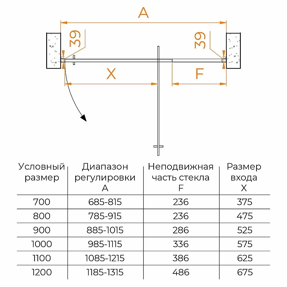 Душевая дверь RGW Passage PA-008 100 350800801-21 стекло матовое песоструй/профиль хром