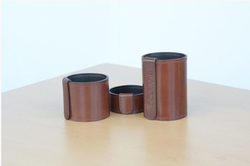Кожаный стакан для ручек и др.канцелярии "Цилиндр" Н12-K (для бюваров "EXTRA" и "LUX")