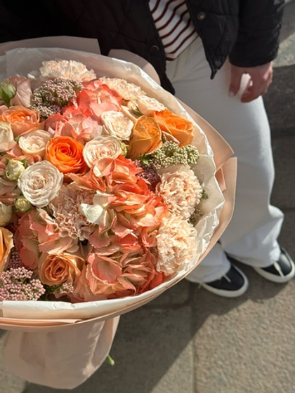 Букет "Персиковый закат"