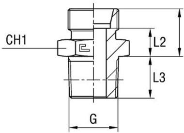 Штуцер FC DS14 BSPT 3/8 (корпус)