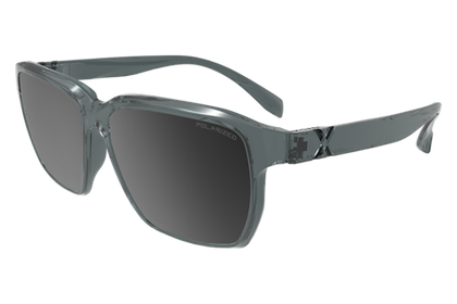 Спортивные очки HILX Rebel Shiny Crystal Grey / Black Mirror Polarized Lens