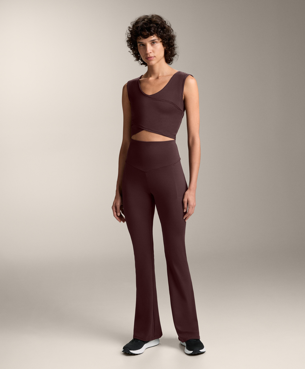 Oysho Топ Comfortlux, шоколадно-коричневый