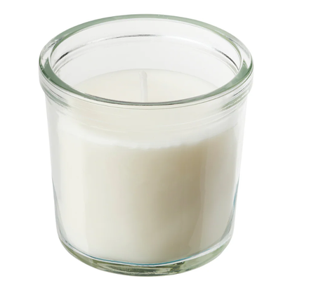 ЯМЛИК JАMLIK Ароматическая свеча в стекле, ваниль/бежевый, 20 часов