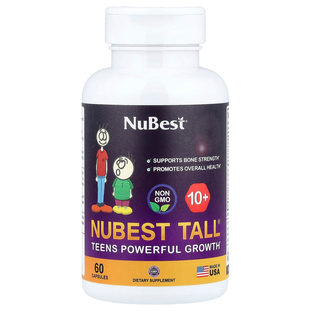 NuBest, Tall® 10+, добавка для быстрого роста подростков, 60 капсул