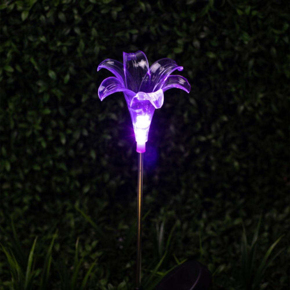 Светильник уличный ЭРА ERASF22-19 Лилия на солнечных батареях садовый 75 см