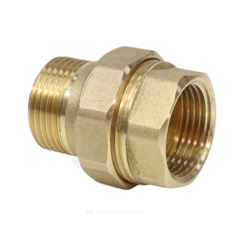 Соединитель латунь американка Ду 25 (1") прямой ВР/НР VALFEX VF.340.L.100