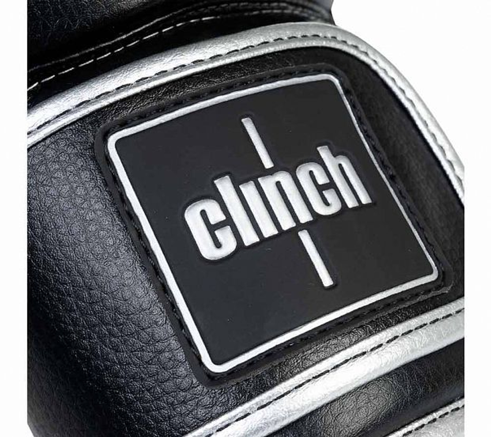Перчатки боксерские Clinch Punch 2.0 черно-серебристые C141