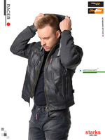 Мотокуртка комбинированная RACER, муж, Regular fit, Cordura Denin/флис,Чёрный, Unwashed (XXL) Starks