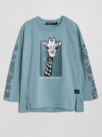 Зеленый костюм для девочки на весну с леггинсами