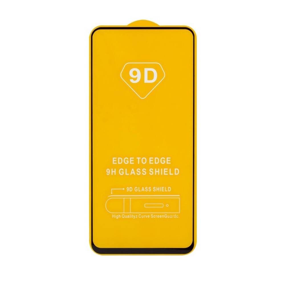 Защитное стекло Realme 5 (черный) 9D тех.упаковка