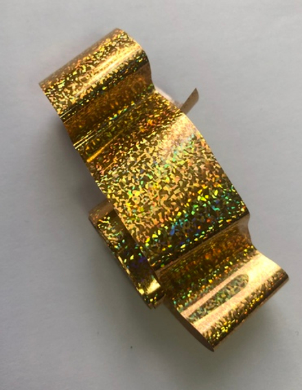 Металлическая фольга для дизайна голографическая золото