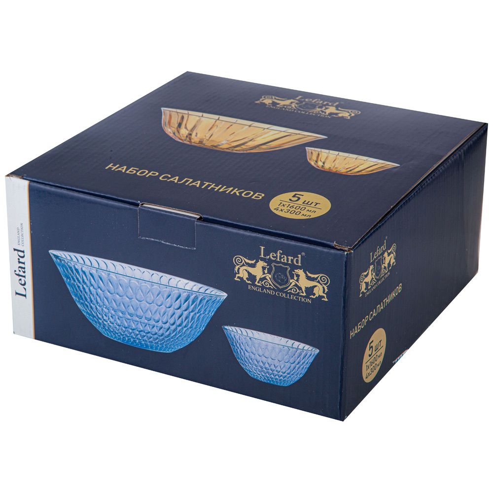 НАБОР САЛАТНИКОВ ИЗ 5 ШТ. "SOHIO" 1600 МЛ/300 МЛ