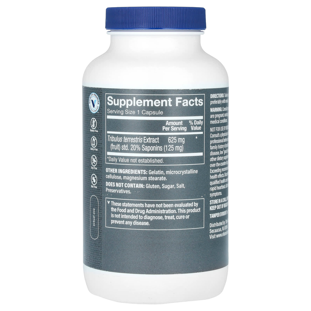 The Vitamin Shoppe, экстракт якорцев стелющихся для мужчин, 625 мг, 300 капсул