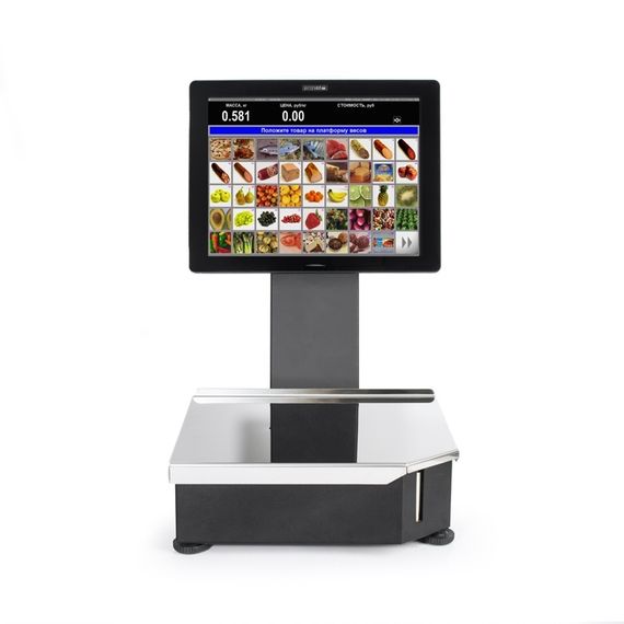 Весы с печатью этикетки POScenter PC200C3V2 (15&quot;, емкостной, RAM 2Gb/HDD 500Gb) Windows 7, черный моноблок Flytech