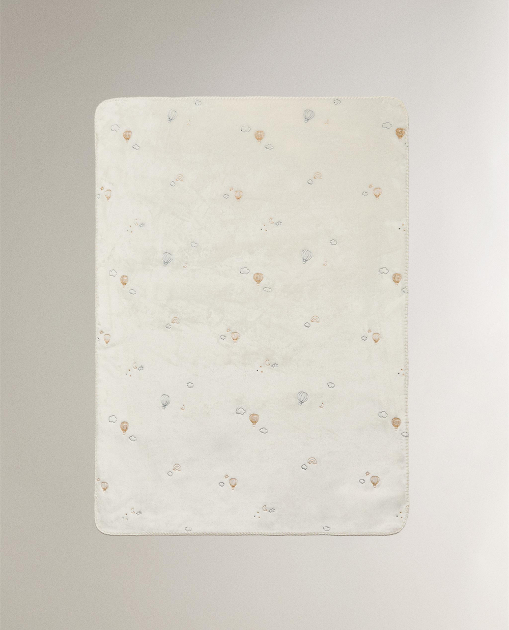 Zara Home плед детский из полиэстера, кремовый, 90x120 см