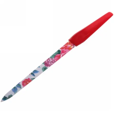 Пилка для ногтей металлическая на блистере «Ultramarine - Цветы», цвет ручки микс, цвет пилки микс,17см✦