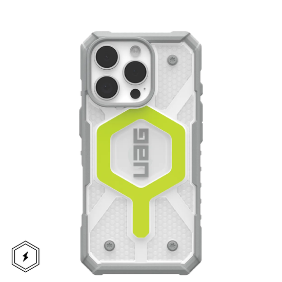 UAG Pathfinder Clear with MagSafe Series Case for Apple iPhone 16 Pro Active Neon (Прозрачный)
