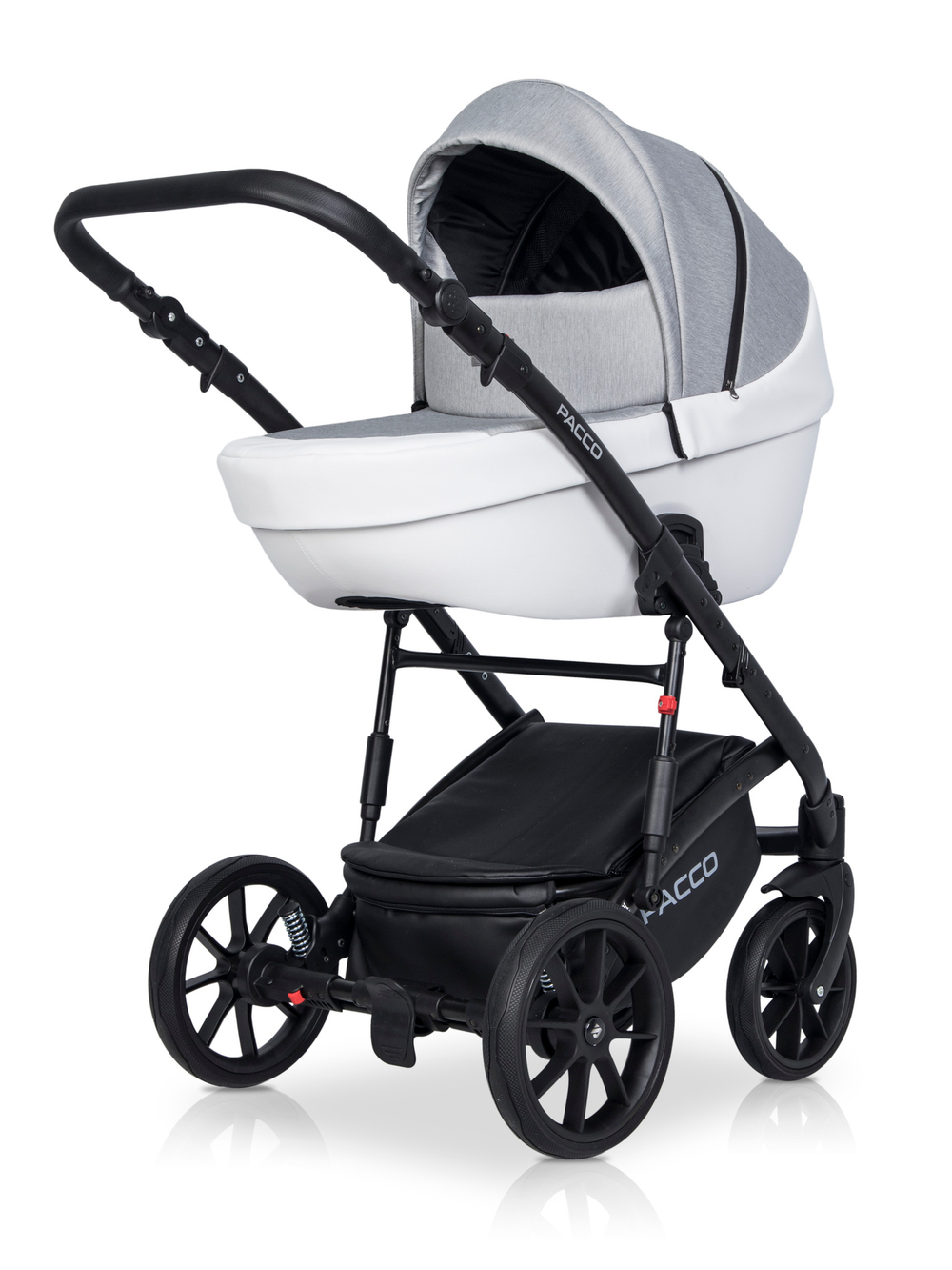 Коляска  PACCO (2 в 1) (RIKO BASIC) 05 Grey Fox (серый-белый)