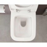 Унитаз Vitra Zentrum Square 9875B003-7201 безободковый, с инсталляцией, с крышкой микролифт, кнопка хром