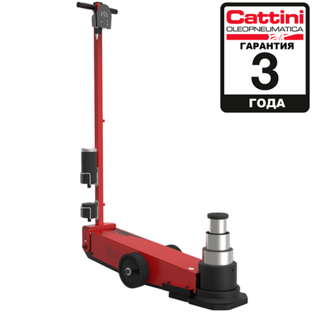 Пневмогидравлический трехступенчатый подкатной домкрат г/п 80/50/25 т., Cattini (Италия)