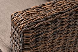 "Капучино" диван из искусственного ротанга (гиацинт) двухместный, цвет коричневый