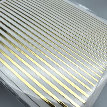 3D ленты для дизайна ногтей, золото