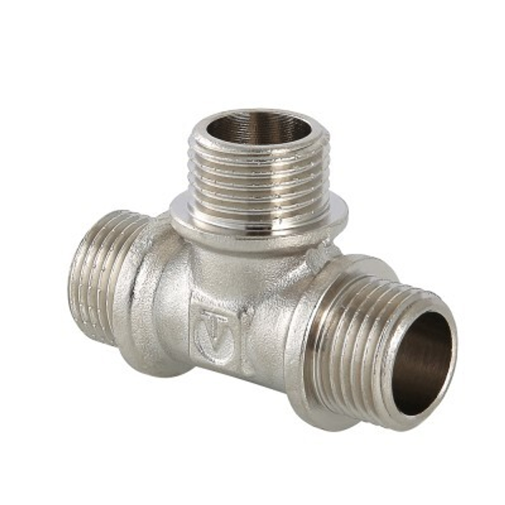 Тройник никелированный наружная резьба Valtec 3/4*