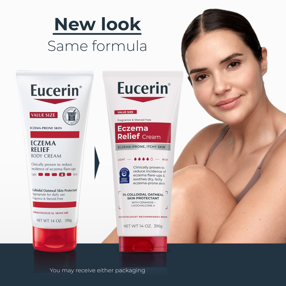Eucerin, крем для уменьшения проявлений экземы, без отдушки, 396 г (14 унций)
