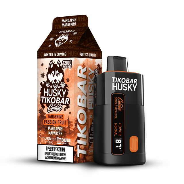 Одноразовый Pod Tikobar Husky Сибирь - Tangerine Passion Fruit (12000 затяжек)