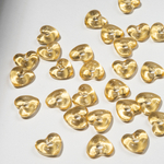 Стеклянная подвеска "Сердце", 13,5*15мм, бежевый