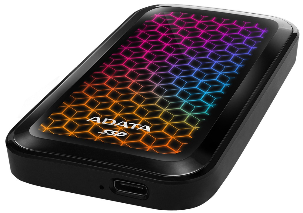 Внешний SSD USB 3.2 Gen 2 Type-C A-Data ASE770G-512GU32G2-CBK
